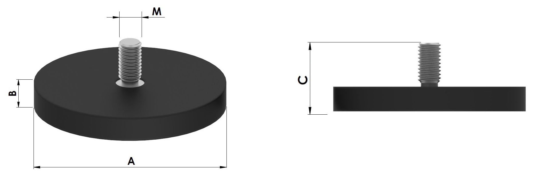 base magnetica de neodimio